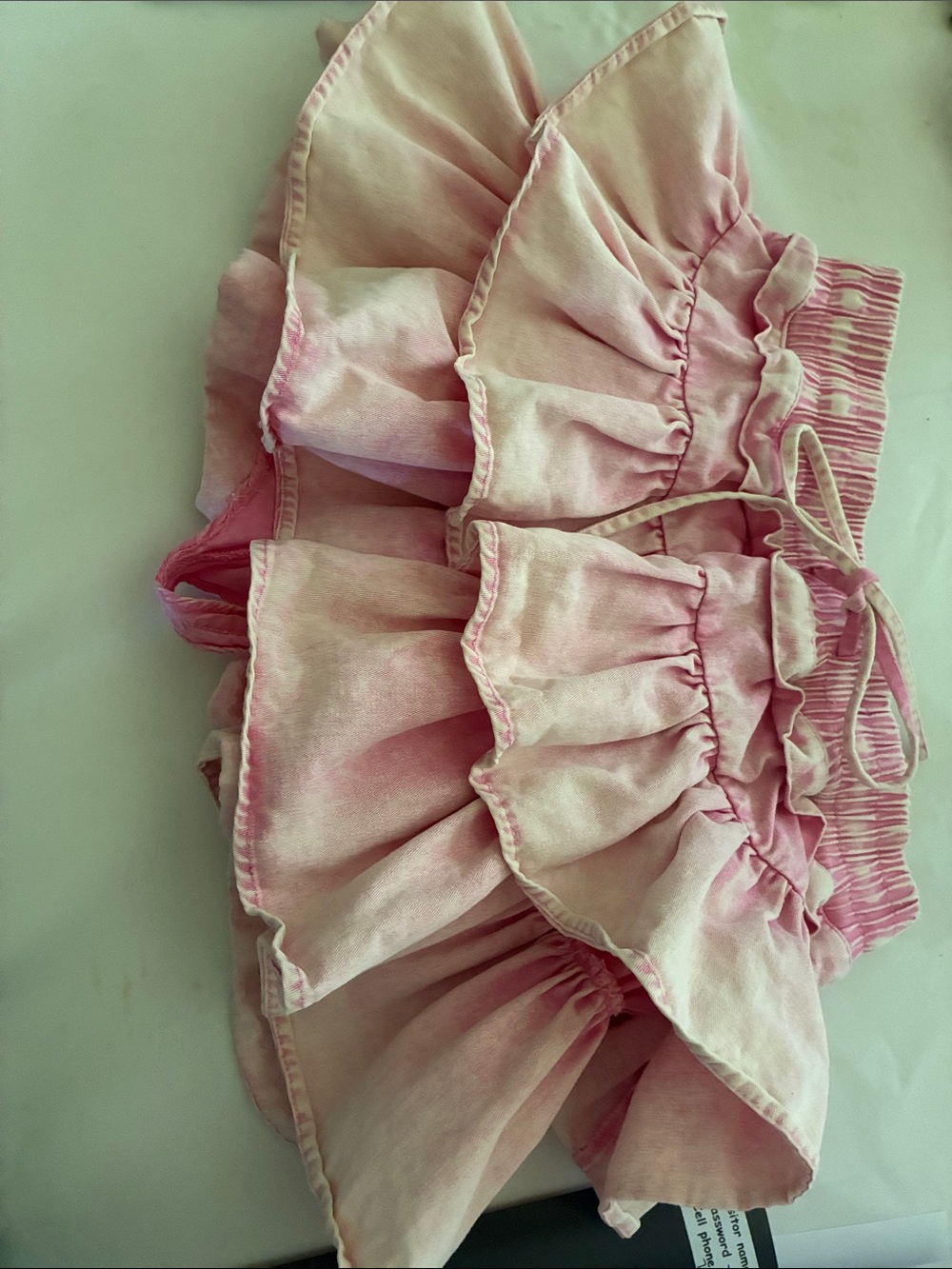 Girls Layered Pink Ruffle Skirt with panties